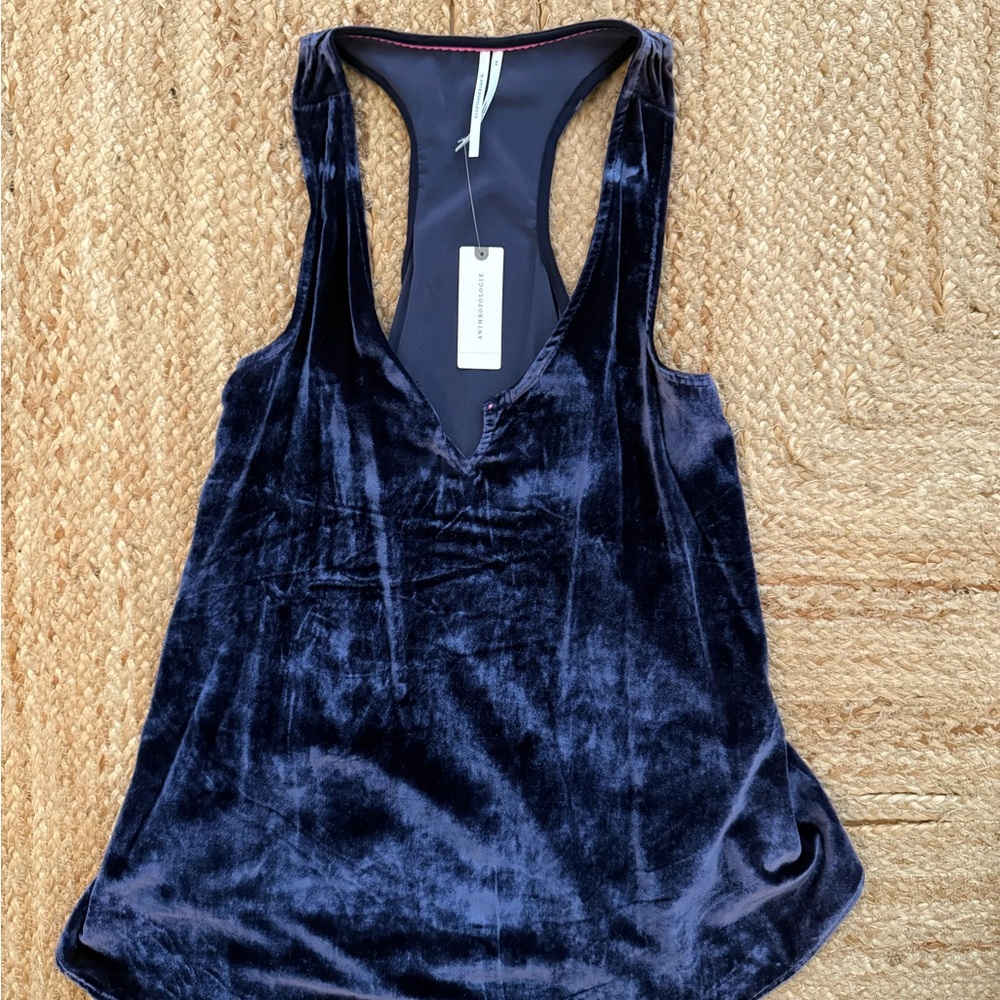 Anthropologie Suri Crushed Velvet Tank